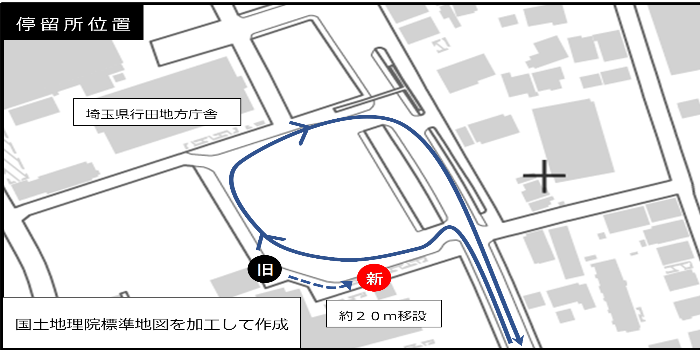 忍城バスターミナル移設地図