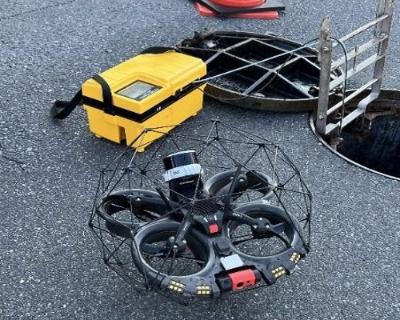 撮影に使用した飛行式ドローン