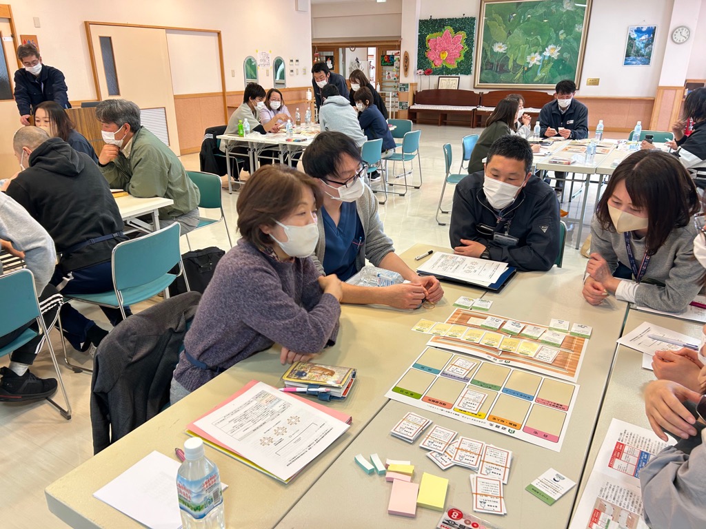 行先調整シミュレーションを行っている様子